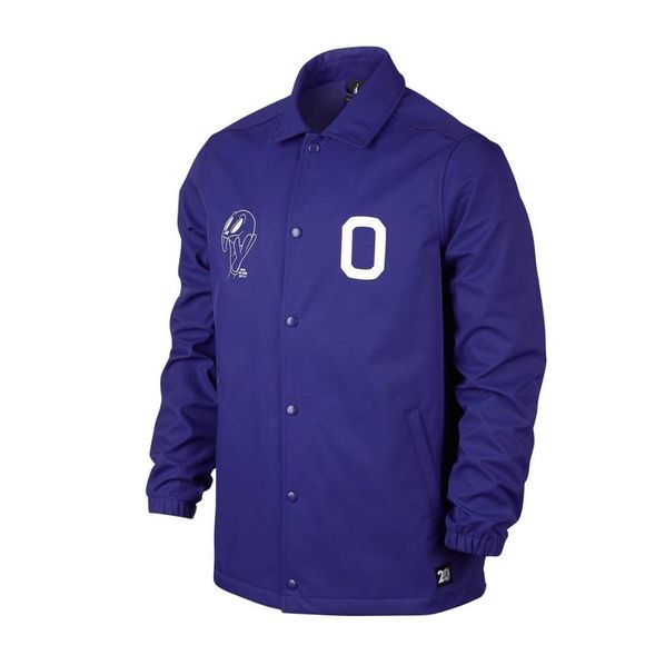 NEW Men XL JORDAN Jacket Retro 11 Space Jam Front Button 819119 482 Concord Blue - Picture 1 of 2